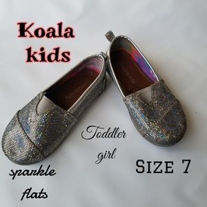 Koala kids toddler girl sparkle bead flats Size 7